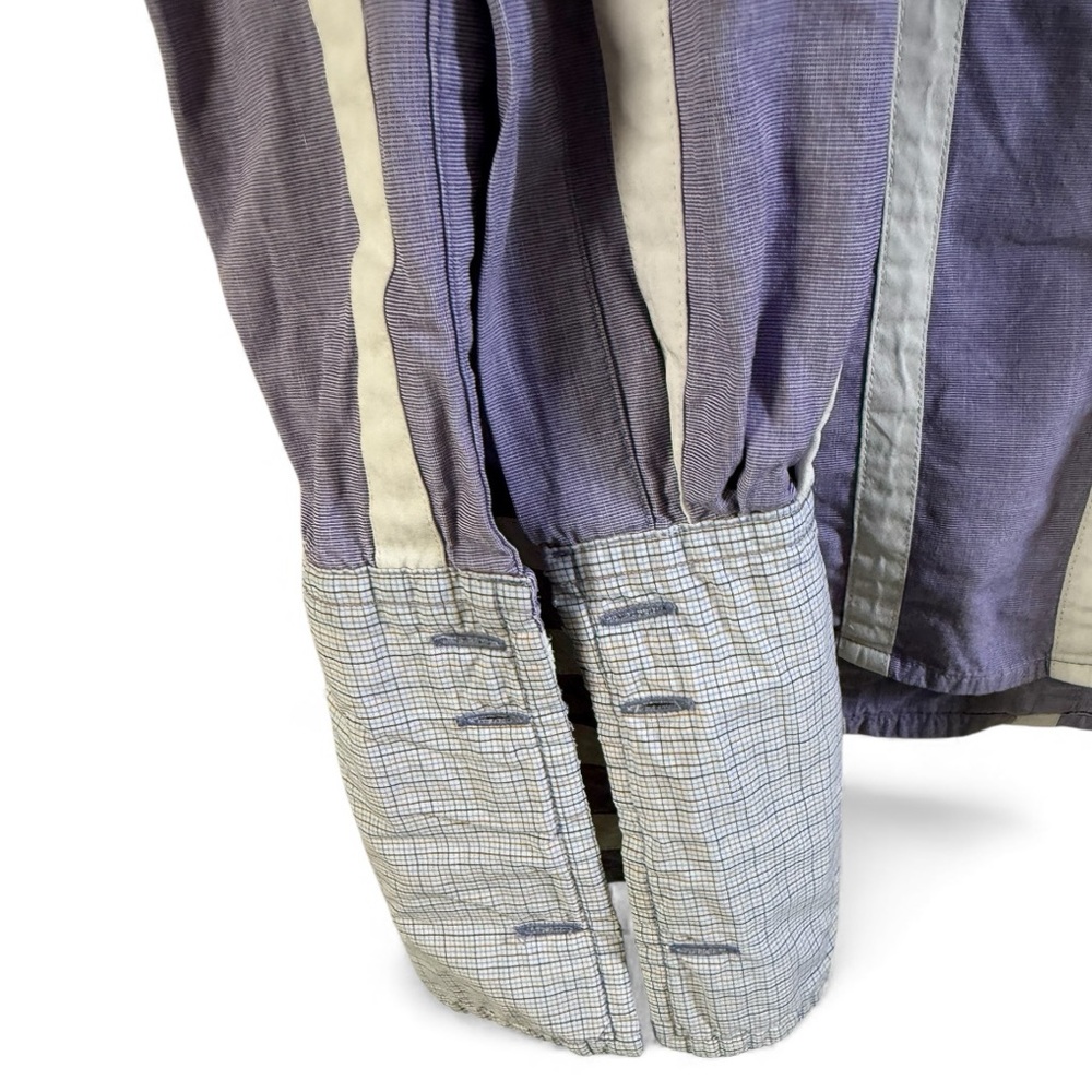Polo Jeans Co Ralph Lauren Men’s L French Cuff Striped Shirt Vintage Y2K - Picture 4 of 9